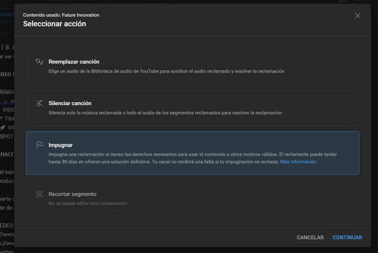02-impugnacion youtube música cerrtificado