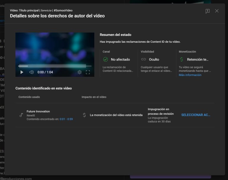 07-impugnacion youtube música certificado