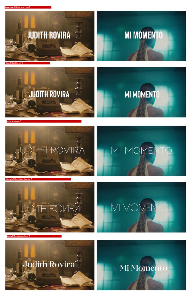 pruebas de grafica videoclip mi momento judith rovira