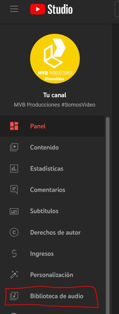 youtube studio biblioteca de audio musica sin copyrigth